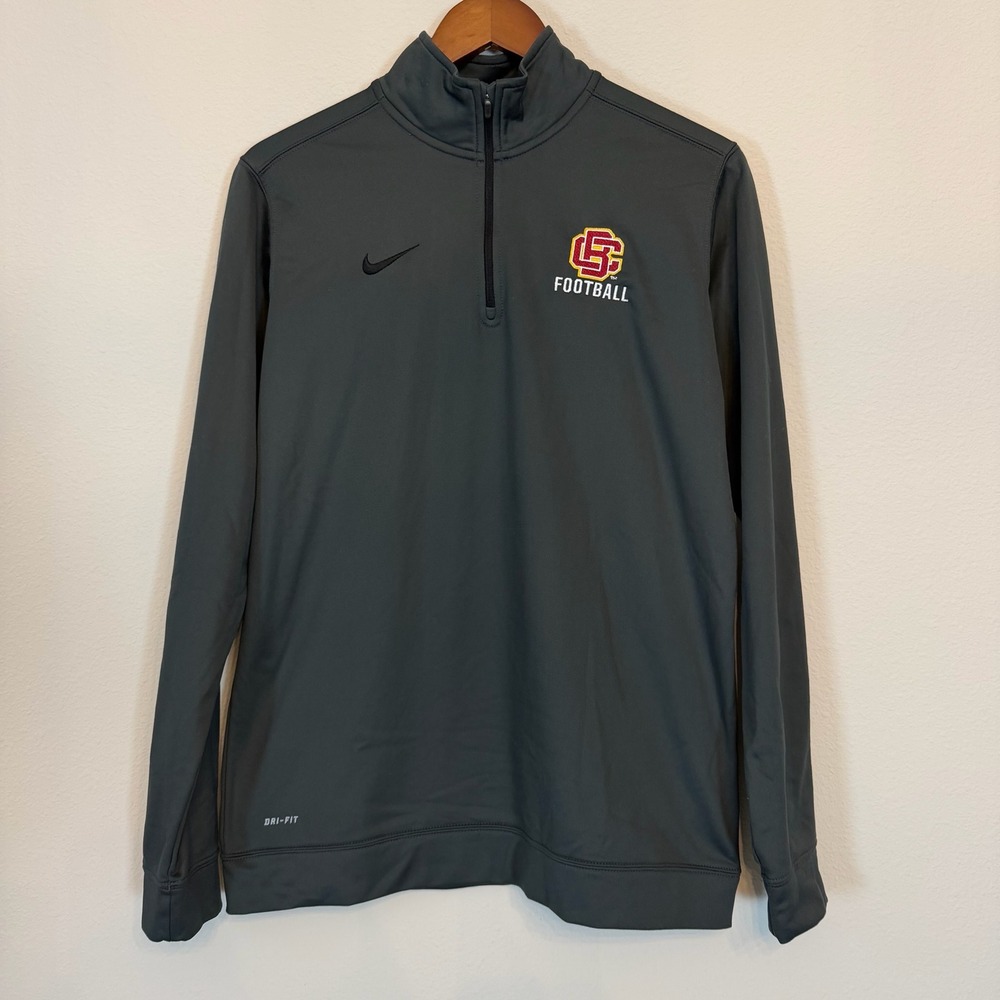 BCU Wildcats Bethune Cookman Sweatshirt Mens Large Gray 1/4 Zip Nike Dri-FIT